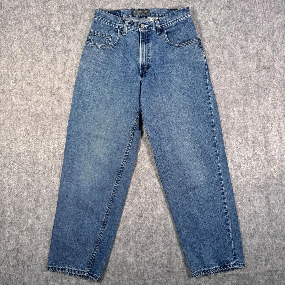 VTG Levis Silvertab Baggy Fit Jeans Mens 32x32 Measures 31x31 Blue Y2K USA Made